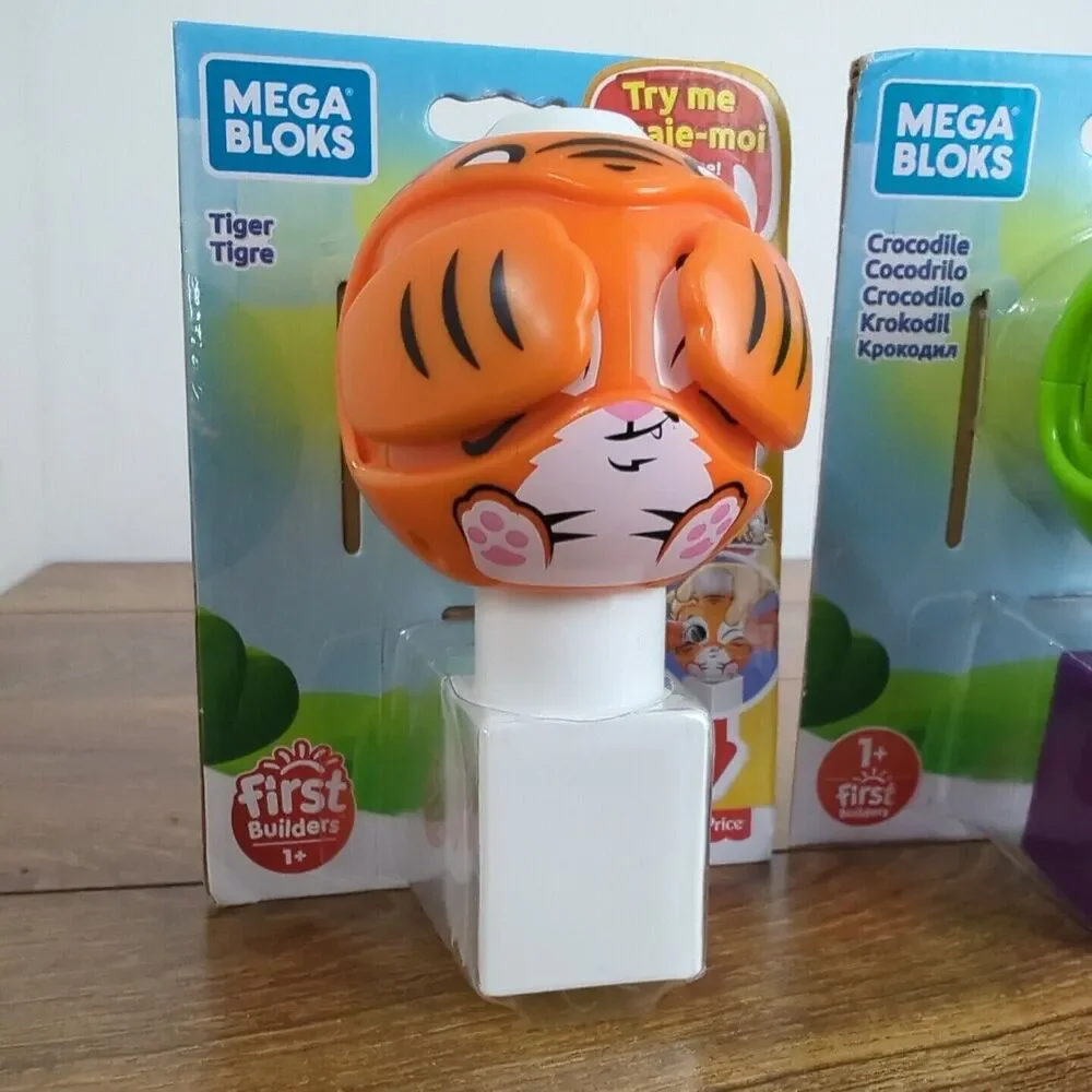 Fisher Price Peek A Block Tiger & Crocodile 2 pcs SET NEW